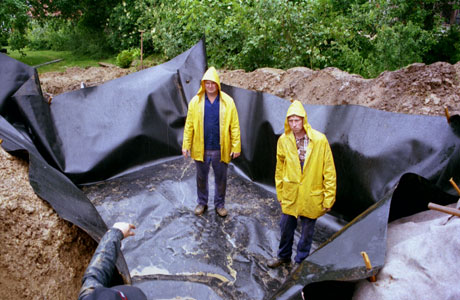 Untergrund der häuslichen Wasseraufbereitungsanlage